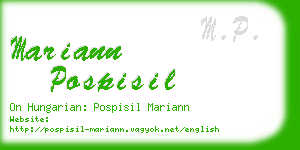 mariann pospisil business card